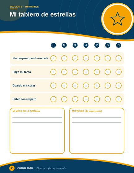 Tablero de estrellas para imprimir