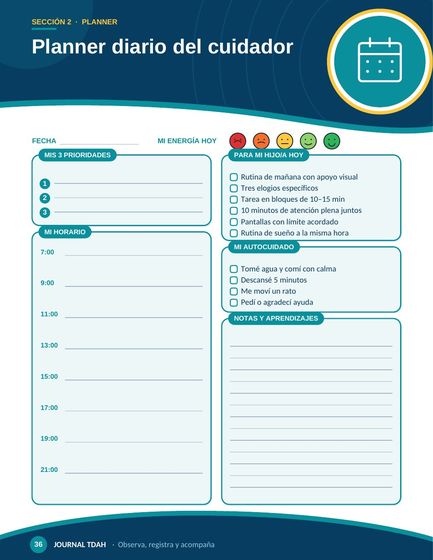 Planner diario del cuidador